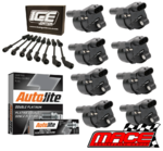 MACE IGNITION SERVICE KIT WITH ROUND COIL TO SUIT CHEVROLET CAMARO G5 LS3 6.2L V8 TILL 10/2012
