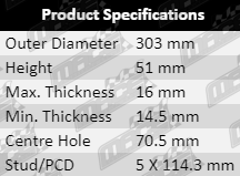 Brake-Rotors-Fairlane-BRK615-BRK672-Product-Specifications