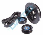 POWERBOND 20% UNDERDRIVE POWER PULLEY KIT TO SUIT FORD FAIRLANE BA BF BARRA 182 190 4.0L I6