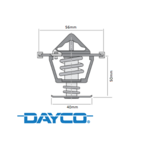 DAYCO 86 DEGREE THERMOSTAT FOR HOLDEN COMMODORE VE VF L76 L77 L98 LS3 6.0L 6.2L V8 09/2009 ONWARDS