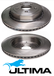 ULTIMA REAR DISC BRAKE ROTOR SET TO SUIT HOLDEN L76 L77 L98 LS3 6.0L 6.2L V8
