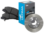 ULTIMA FRONT BRAKE PAD SET & DISC ROTORS COMBO TO SUIT FORD FAIRLANE BA BF BARRA 220 230 5.4L V8
