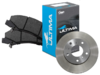 ULTIMA FRONT BRAKE PAD SET & DISC ROTOR COMBO TO SUIT HOLDEN COMMODORE VZ ALLOYTEC LY7 LE0 3.6L V6