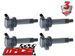 SET OF 4 MACE STANDARD REPLACEMENT IGNITION COILS TO SUIT TOYOTA COROLLA ZZE122R 1ZZ-FE 1.8L I4