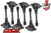 SET OF 6 MACE STANDARD REPLACEMENT IGNITION COILS TO SUIT NISSAN VQ25DE VQ35DE VQ35HR 2.5L 3.5L V6