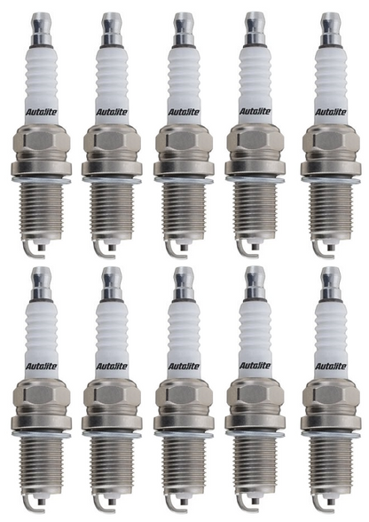 SET OF 10 AUTOLITE SPARK PLUGS TO SUIT AUDI S8 D3 BSM 5.2L V10