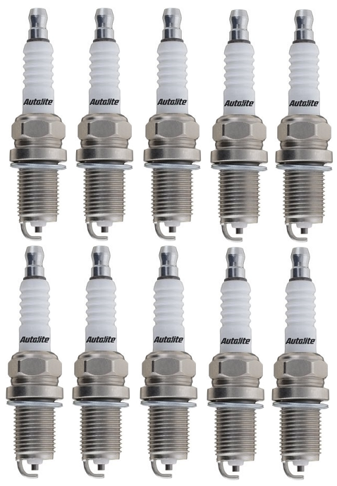 SET OF 10 AUTOLITE SPARK PLUGS TO SUIT DODGE RAM 1500 OHV EFI 8.3L V10