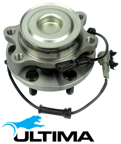2 X ULTIMA FRONT WHEEL HUB AND BEARING ASSEMBLY TO SUIT NISSAN NAVARA CVAD40 YD25DDTI 2.5L I4
