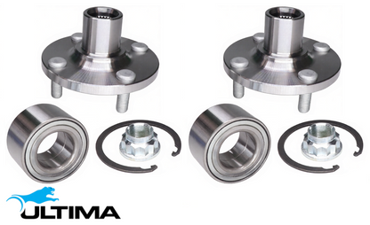 2 X ULTIMA FRONT WHEEL HUB AND BEARING ASSEMBLY TO SUIT TOYOTA ALLEX ZZE122R 1ZZ-FE 1.8L I4