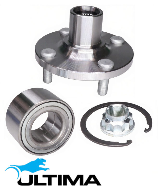 2 X ULTIMA FRONT WHEEL HUB AND BEARING ASSEMBLY TO SUIT TOYOTA ALLEX ZZE122R 1ZZ-FE 1.8L I4