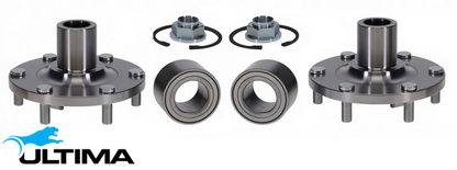 2 X ULTIMA FRONT WHEEL HUB & BEARING ASSEMBLY TO SUIT FORD RANGER PX3 P5AT 3.2L I5 SUITS RWD ONLY