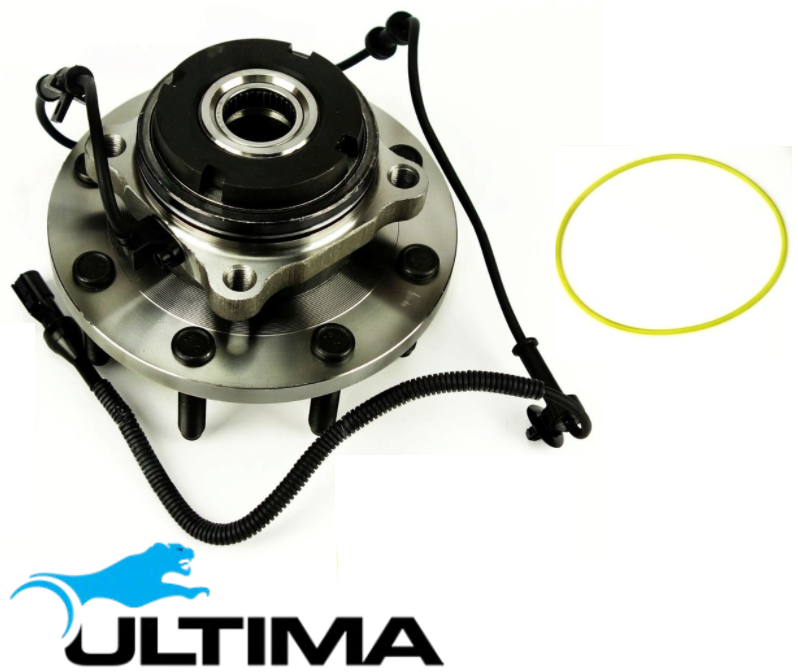 2 X ULTIMA FRONT WHEEL HUB AND BEARING ASSEMBLY FOR FORD F-350 RM RN 445 7.3L V8 SUIT 4WD TO 12/2002