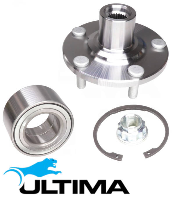 2 X ULTIMA FRONT WHEEL HUB & BEARING ASSY FOR TOYOTA 2AZ-FE 2AZ-FXE 2AR-FE 2.4L 2.5L I4 W/ 26 SPLINE