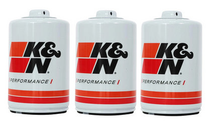 SET OF 3 K&N HIGH FLOW RACING OIL FILTERS TO SUIT HSV ASTRA LD 18LE 1.8L I4