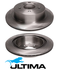 ULTIMA REAR VENTED DISC BRAKE ROTOR SET TO SUIT NISSAN DUALIS J10 R9M TURBO DIESEL 1.6L I4