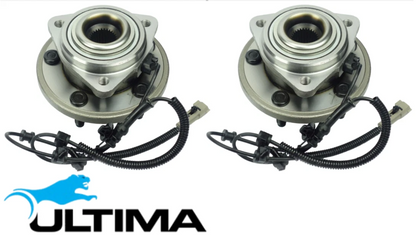 2 X ULTIMA FRONT WHEEL HUB AND BEARING ASSEMBLY FOR JEEP COMMANDER XH 3Y5 EZB 4.7L 5.7 V8 TO 01/2009