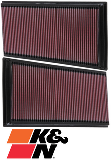 PAIR OF K&N REPLACEMENT AIR FILTERS TO SUIT AUDI Q7 4L CCGA TWIN TURBO DIESEL 5.9L V12
