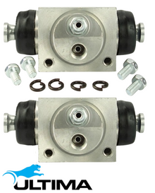 PAIR OF ULTIMA REAR WHEEL CYLINDERS TO SUIT TOYOTA HILUX KUN25R KUN26R GUN125R GUN126R GUN135R GUN136R 1KG-FTV 2KD-FTV 1GD-FTV 2GD-FTV TURBO DIESEL 2.4L 2.5L 2.8L 3.0L I4