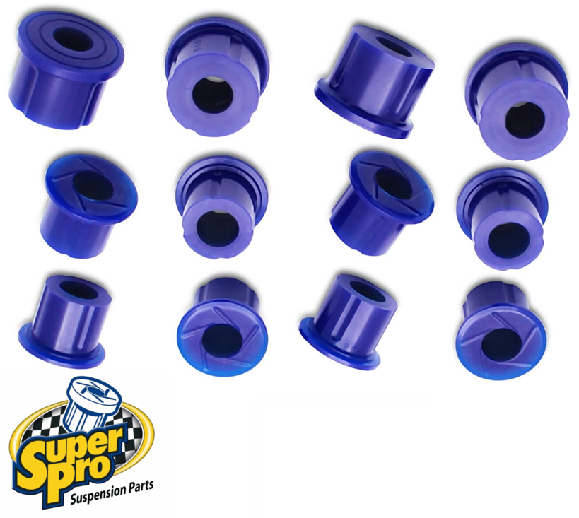 SUPERPRO REAR LEAF SPRING COMPLETE BUSH KIT TO SUIT NISSAN NAVARA D22 YD25DDT ZD30DDTI TURBO DIESEL 2.5L 3.0L I4 SUITS RWD