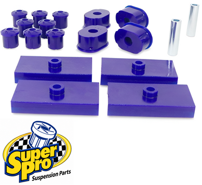 SUPERPRO REAR LEAF SPRING COMPLETE BUSH KIT TO SUIT FORD FALCON XE EB ED EL CLEVELAND 302 WINDSOR OHV MPFI 4.9L 5.0L V8 SUITS WAGON ONLY