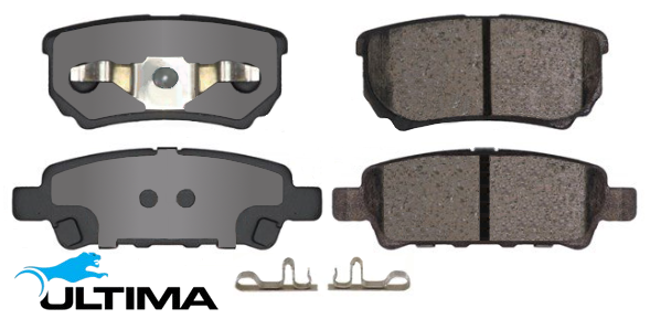 ULTIMA REAR BRAKE PAD SET TO SUIT MITSUBISHI OUTLANDER ZE ZF 4G64 4G69 2.4L I4
