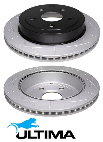 ULTIMA REAR DISC BRAKE ROTOR SET TO SUIT HOLDEN COMMODORE VE VF ALLOYTEC LY7 LE0 LW2 LWR 3.6L V6