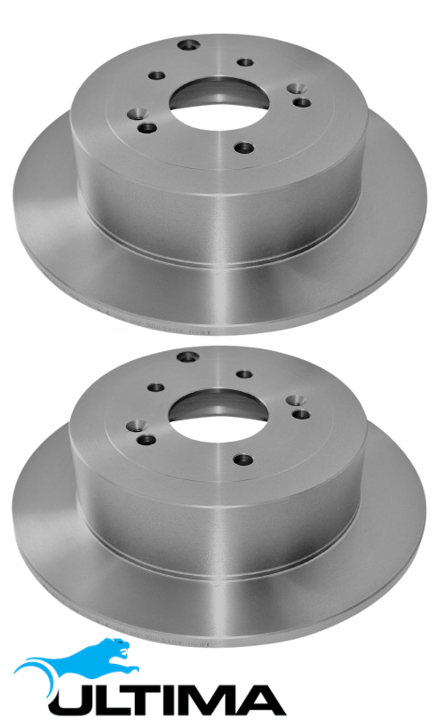 ULTIMA REAR SOLID DISC BRAKE ROTOR SET TO SUIT HYUNDAI SANTA FE CM G6EA G6DB G6DC 2.7L 3.3L 3.5L V6