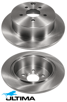 ULTIMA REAR SOLID DISC BRAKE ROTOR SET TO SUIT NISSAN QR25DE MR20DE MRA8DE 1.8L 2.0L 2.5L I4
