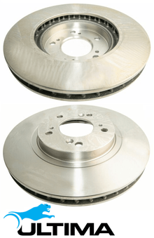 ULTIMA FRONT VENTED DISC BRAKE ROTORS FOR HONDA F23A F23Z4 H22A H23A K24A K24A6 K24Z1 2.2 2.3 2.4 I4