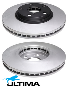 ULTIMA FRONT VENTED DISC BRAKE ROTOR SET TO SUIT TOYOTA TARAGO ACR30R 2AZ-FE 2.4L I4 FROM 04/2003