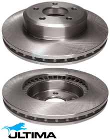ULTIMA FRONT DISC BRAKE ROTOR SET TO SUIT FORD BARRA 182 190 195 E-GAS ECOLPI 240T 270T TURBO 4.0 I6