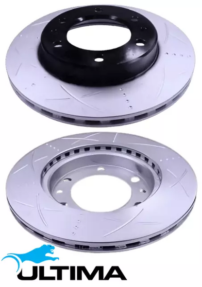 ULTIMA FRONT DISC BRAKE ROTOR SET TO SUIT TOYOTA HILUX RN105R YN106R LN106R 3L 22R 4Y 2.2 2.4 2.8 I4