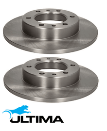 FRONT SOLID DISC BRAKE ROTORS FOR TOYOTA HILUX RN36R RN46R 18R 18RC 2.0L I4 08/80 ON 15MM STUD HOLES