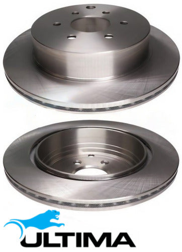 ULTIMA REAR VENTED DISC BRAKE ROTOR SET TO SUIT NISSAN NAVARA D40 YD25DDTI 2.5L I4 SUITS 17'' WHEELS