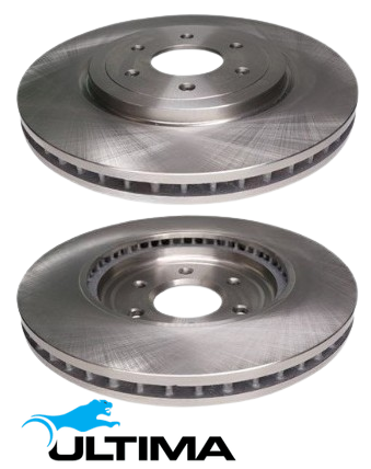 ULTIMA FRONT VENTED DISC BRAKE ROTOR SET TO SUIT NISSAN NAVARA D40 V9X 3.0L SUITS 17" WHEELS