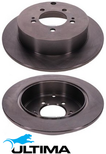 ULTIMA REAR SOLID DISC BRAKE ROTOR SET TO SUIT MITSUBISHI OUTLANDER ZG ZH 6B31 3.0L V6 OD 302MM