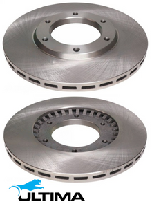 ULTIMA FRONT VENTED DISC BRAKE ROTOR SET TO SUIT NISSAN L28 RB30 SD33 SD33T RD28T 2.8L 3.0L 3.2L I6