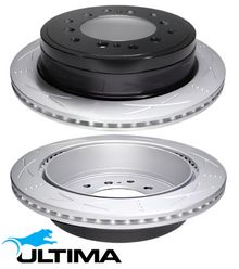 ULTIMA REAR DISC BRAKE ROTOR SET TO SUIT TOYOTA PRADO TRJ150R GDJ150R 2TR-FE 1GD-FTV 2.7L 2.8L I4