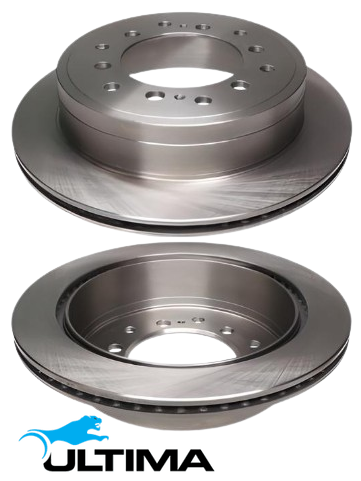 ULTIMA REAR DISC BRAKE ROTOR SET TO SUIT TOYOTA PRADO GRJ150R 1GR-FE 4.0L V6