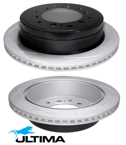 ULTIMA REAR DISC BRAKE ROTOR SET TO SUIT TOYOTA PRADO GRJ150R 1GR-FE 4.0L V6