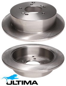 ULTIMA REAR SOLID DISC BRAKE ROTOR SET FOR KIA SPORTAGE SL D4HA TURBO DIESEL 2.0L I4 EXCEPT LX MODEL