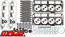 MACE MLS VALVE REGRIND GASKET SET & HEAD BOLTS COMBO PACK FOR HOLDEN CREWMAN VZ L76 L98 6.0L V8