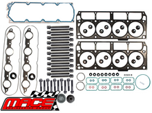 MACE MLS VALVE REGRIND GASKET SET & HEAD BOLTS COMBO PACK TO SUIT HOLDEN CREWMAN VZ L76 L98 6.0L V8