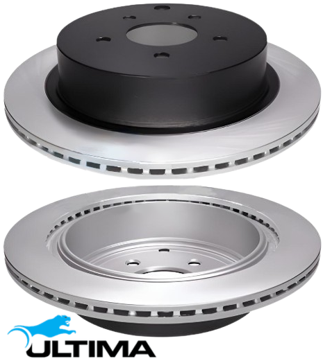 ULTIMA REAR VENTED DISC BRAKE ROTOR SET TO SUIT TOYOTA CORONA ST183R 3S-FE 2.0L I4 SEDAN ONLY