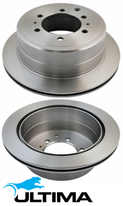 ULTIMA REAR VENTED DISC BRAKE ROTORS FOR TOYOTA LANDCRUISER HDJ80R HDJ81R 1HD-FT TURBO DIESEL 4.2 I6