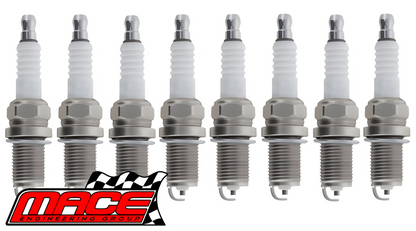 SET OF 8 MACE SPARK PLUGS TO SUIT FORD FAIRLANE AU.II WINDSOR OHV MPFI 5.0L V8 EXCLUDING TICKFORD