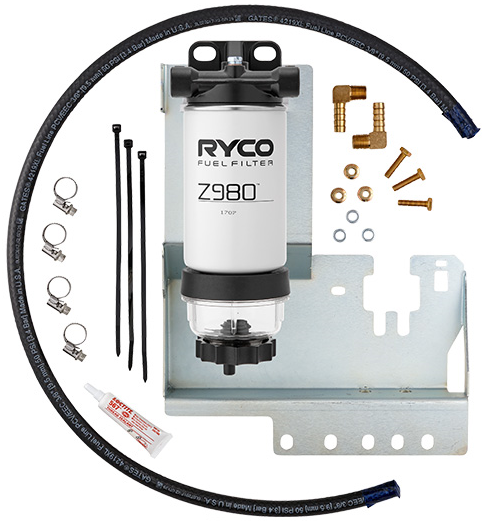 RYCO DIESEL PRE FILTER KIT TO SUIT TOYOTA FORTUNER GUN156R 1GD-FTV TURBO DIESEL 2.8L I4