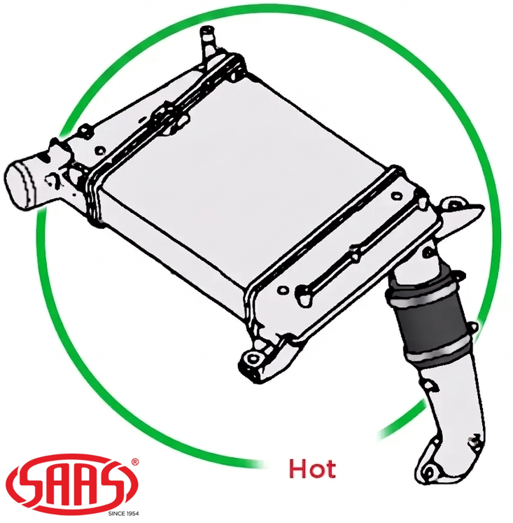 SAAS INTERCOOLER HOSE TO SUIT NISSAN NAVARA D22 YD25DDTI TURBO DIESEL 2.5L I4 SUITS 98KW