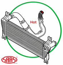 SAAS REAR HOT SIDE INTERCOOLER HOSE TO SUIT FORD RANGER PX P4AT TURBO DIESEL 2.2L I4