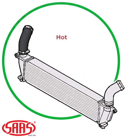 SAAS INTERCOOLER HOSE TO SUIT ISUZU MU-X UCR UCS RZ4E-TC 4JJ1-TC TURBO DIESEL 1.9L 3.0L I4
